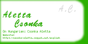 aletta csonka business card